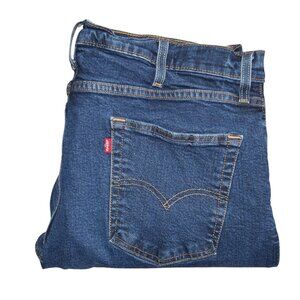 Levis 514 Mens Size 41x31 Regular Fit Jeans Straight Leg Dark Wash Stretch Denim
